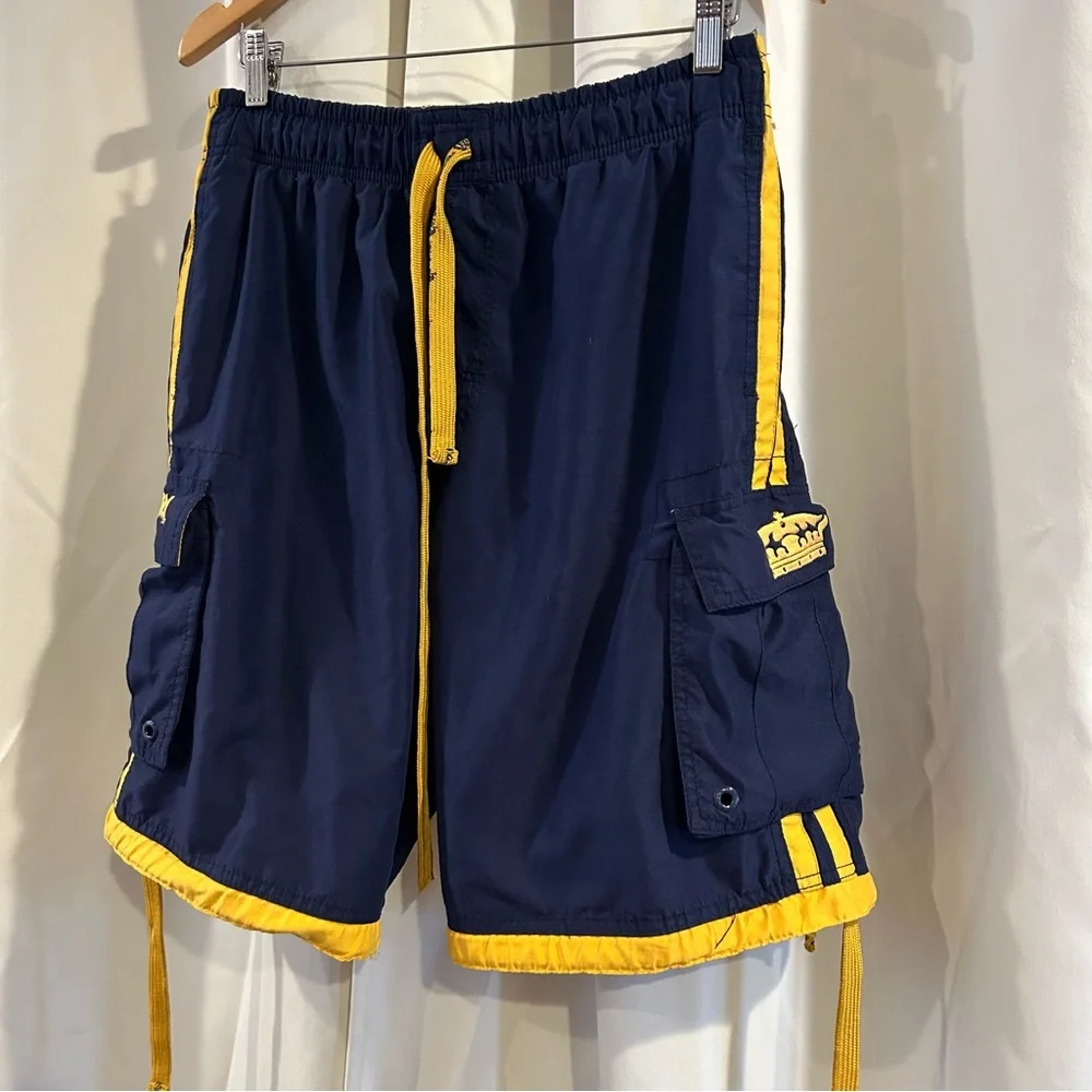 Vtg Y2K Corona‎ Extra Beer Cargo Swim Shorts Trunks Blue Party L